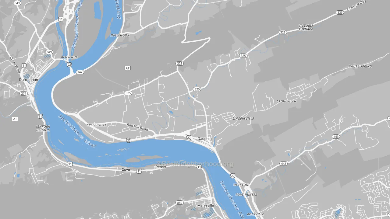 Transit Grade map of Dauphin, PA