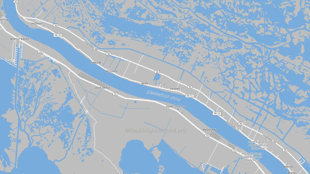 Transit Grade map of Davant, LA