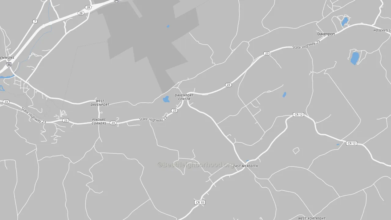 Transit Grade map of Davenport Center, NY