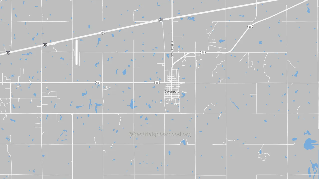 Transit Grade map of Davenport, OK