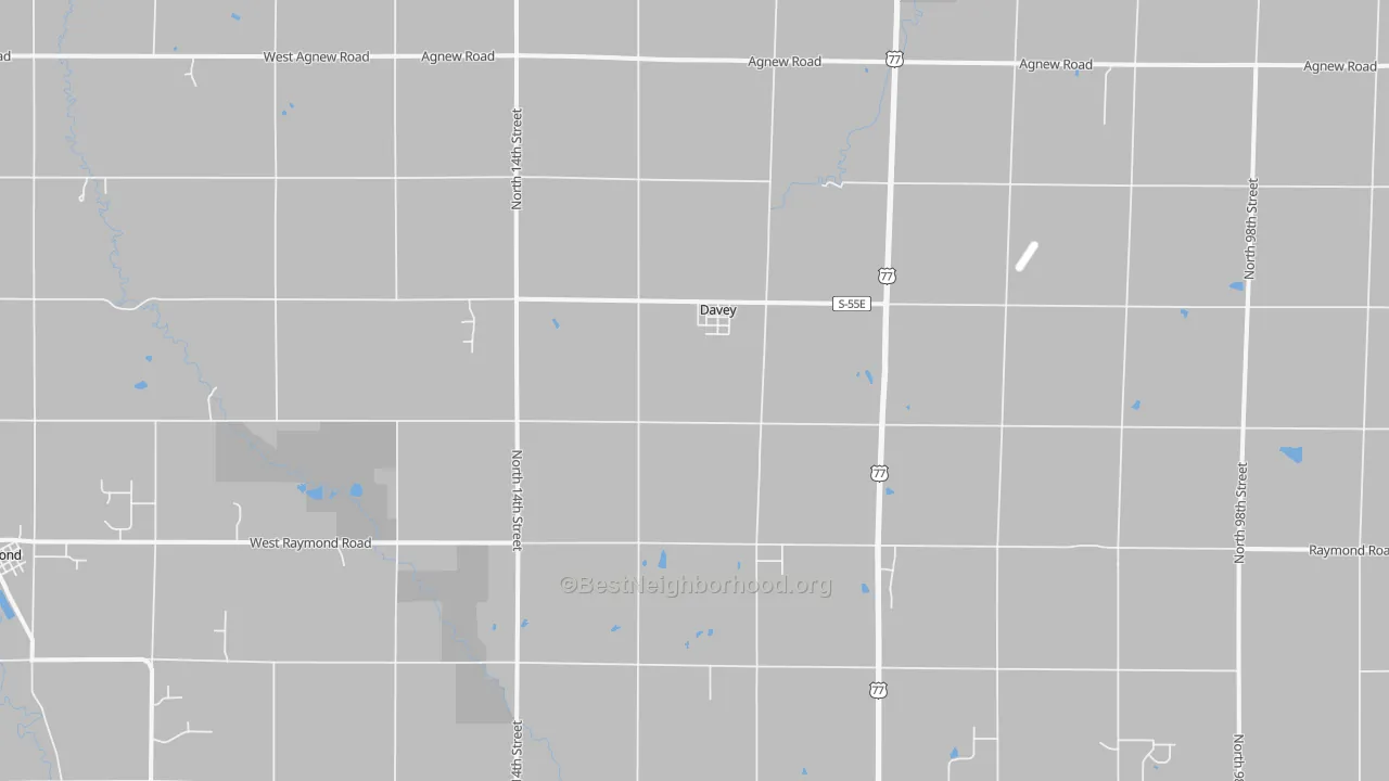 Transit Grade map of Davey, NE
