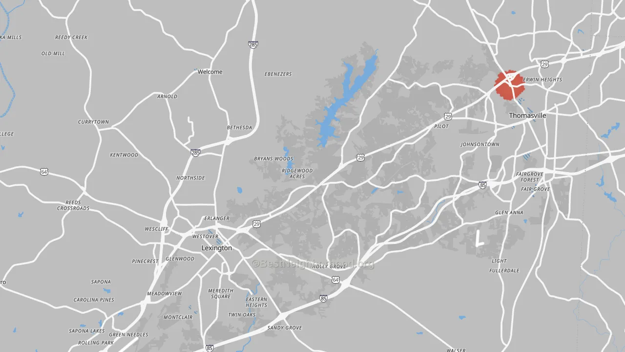 Transit Grade map of Davidson County, NC