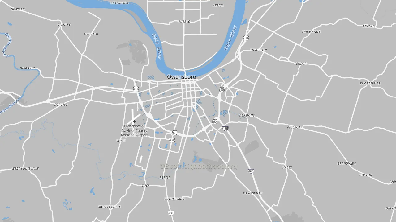 Transit Grade map of Daviess County, KY