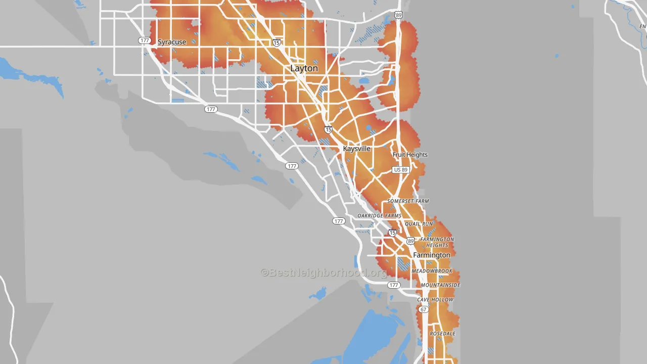 Transit Grade map of Davis County, UT