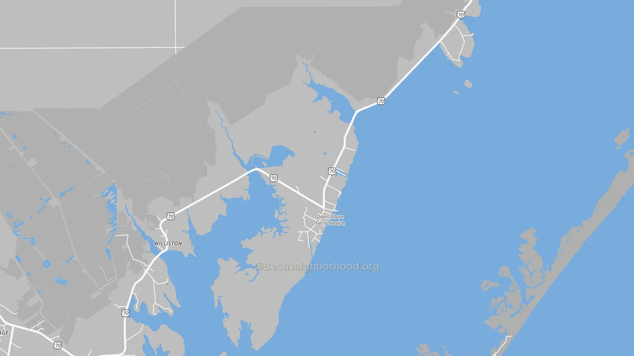 Transit Grade map of Davis, NC