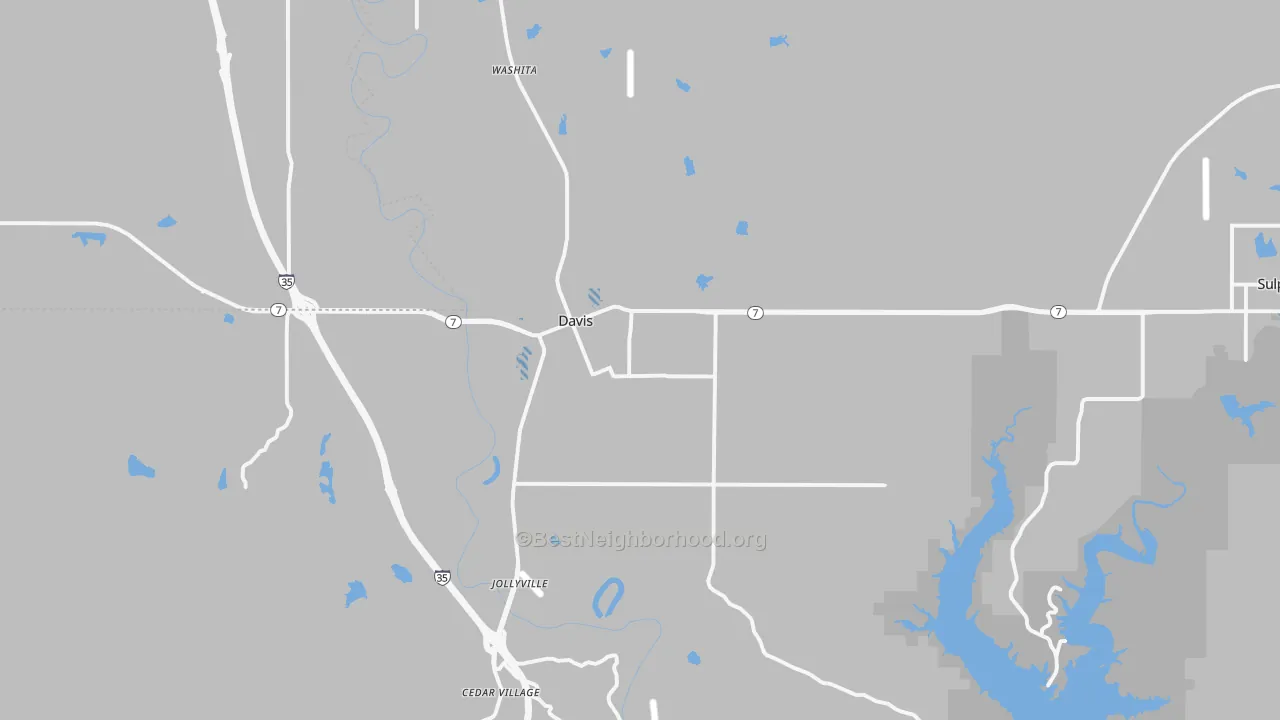 Transit Grade map of Davis, OK