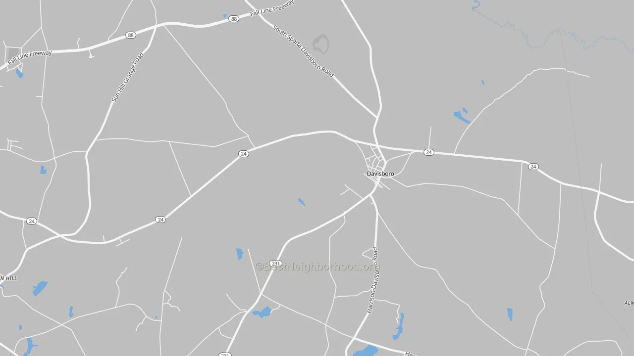 Transit Grade map of Davisboro, GA