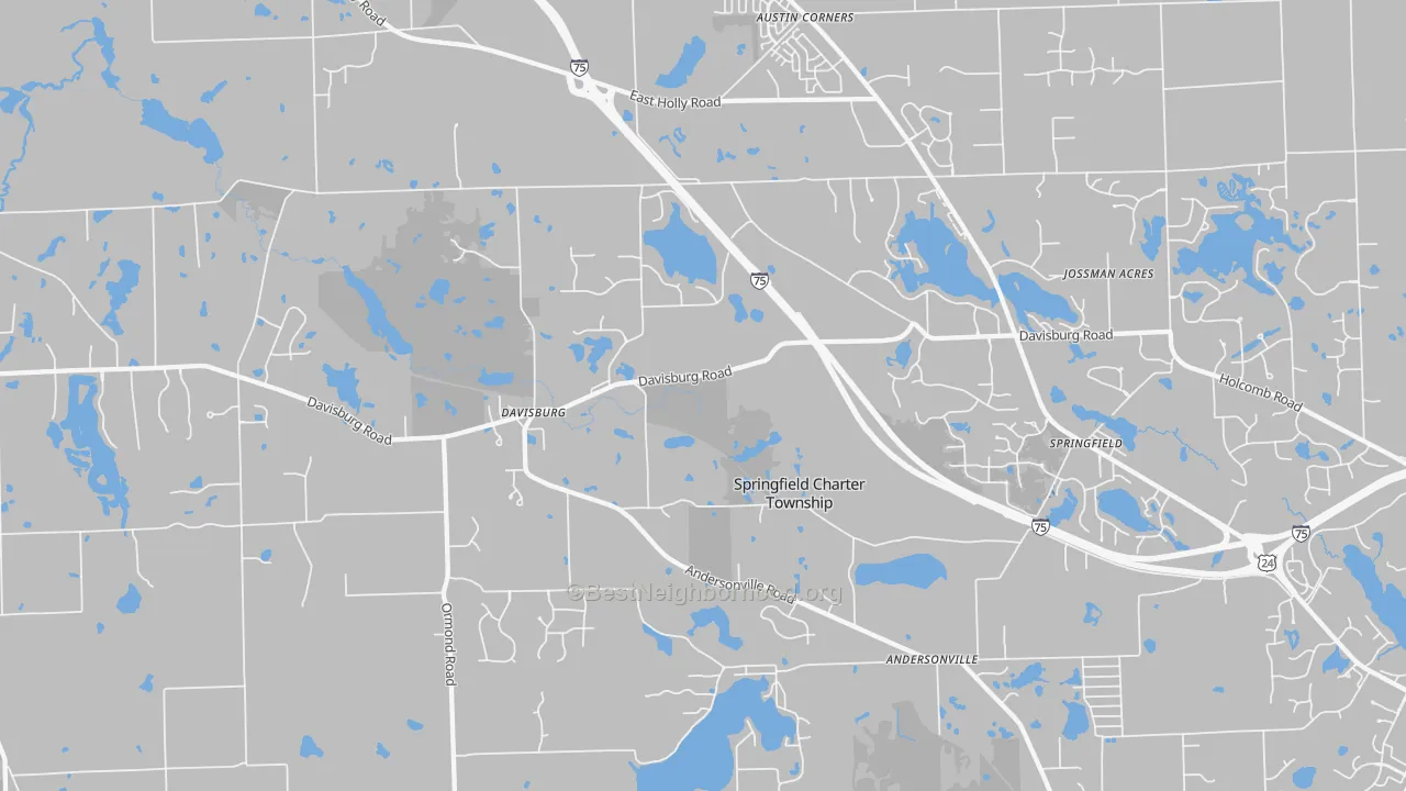Transit Grade map of Davisburg, MI