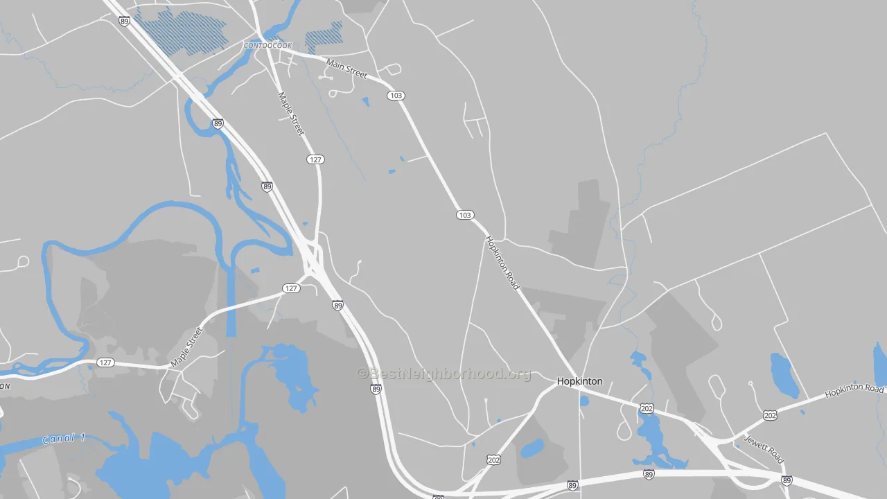 Transit Grade map of Davisville, NH