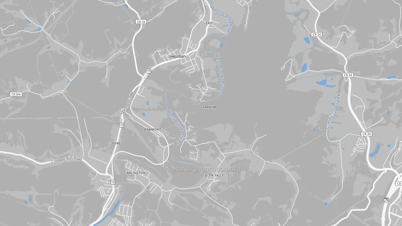 Transit Grade map of Dawmont, WV