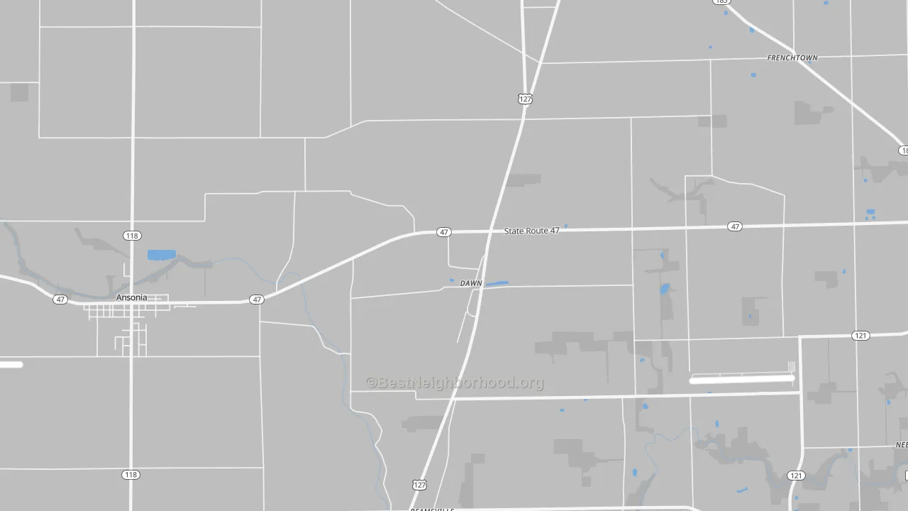 Transit Grade map of Dawn, OH