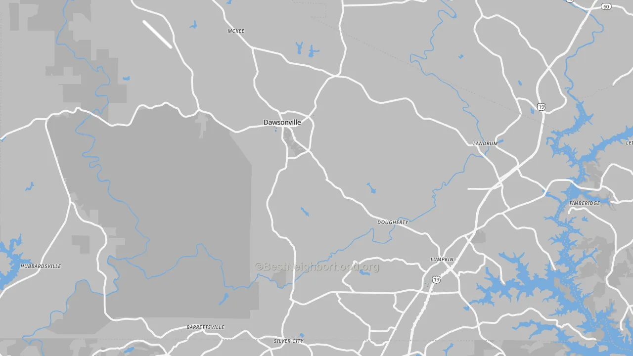 Transit Grade map of Dawson County, GA