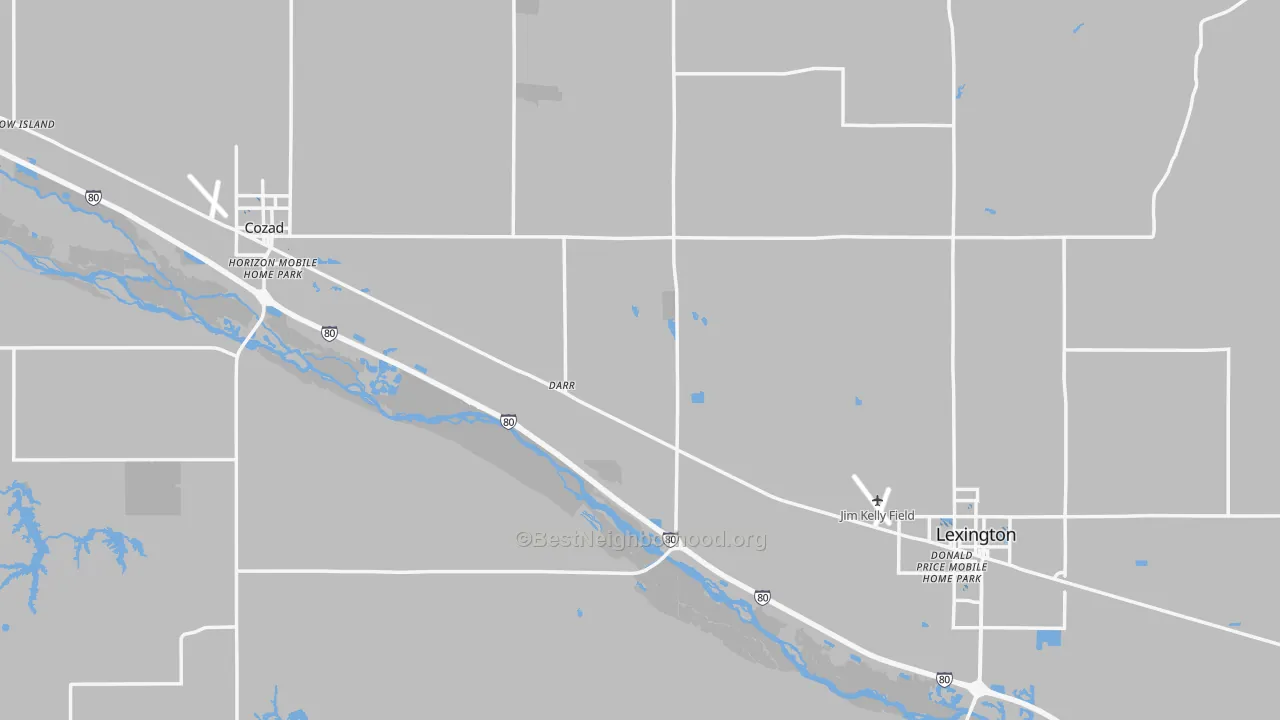 Transit Grade map of Dawson County, NE