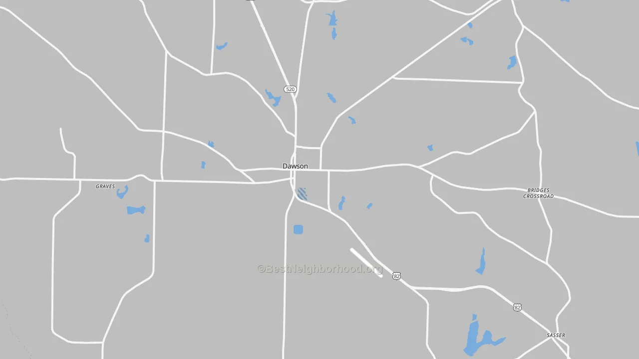 Transit Grade map of Dawson, GA