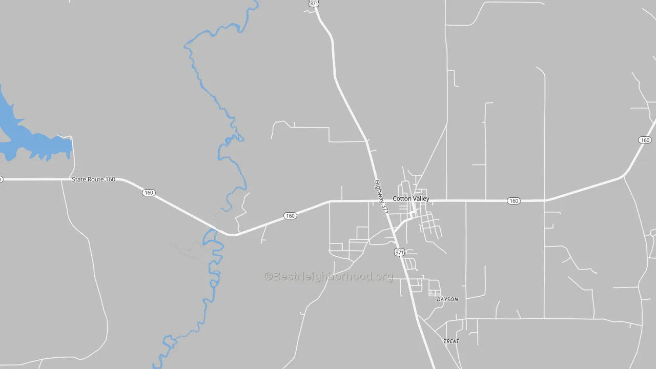 Transit Grade map of Dayson, LA