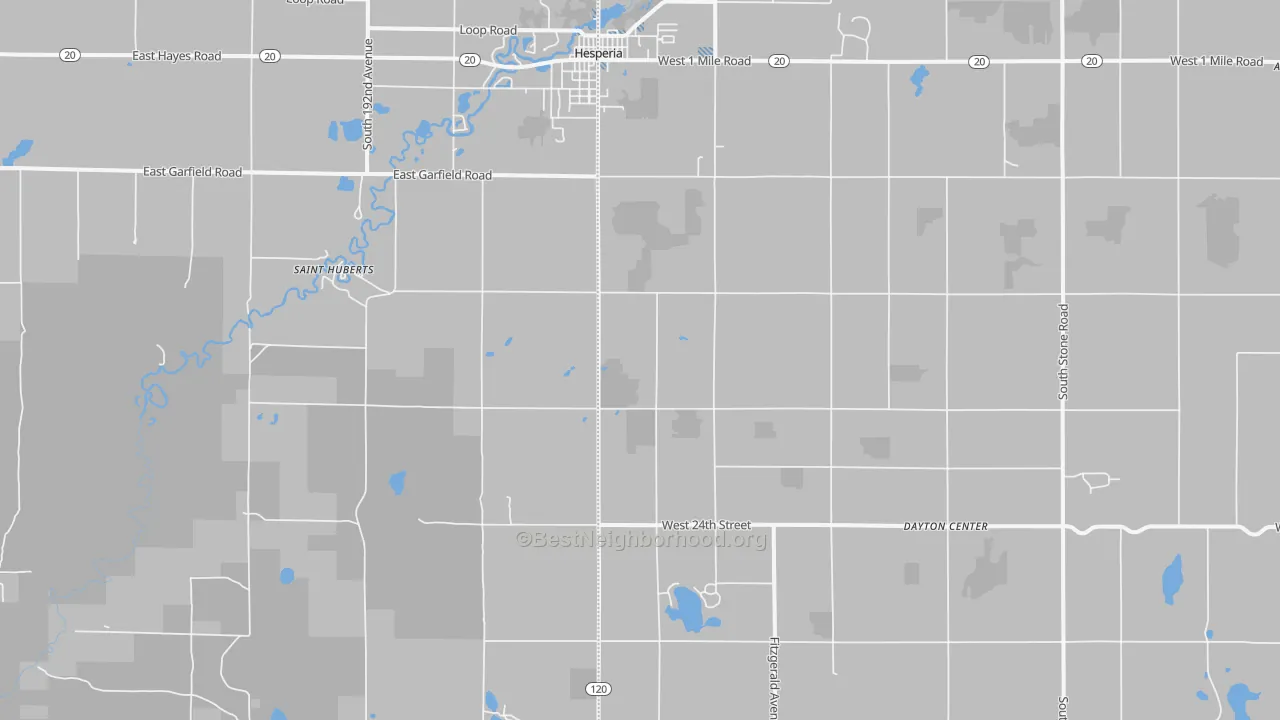 Transit Grade map of Dayton Center, MI
