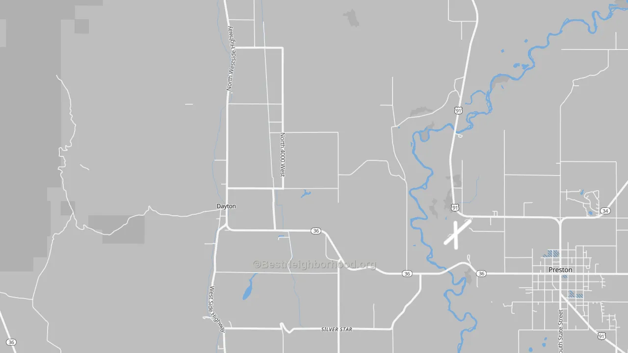 Transit Grade map of Dayton, ID