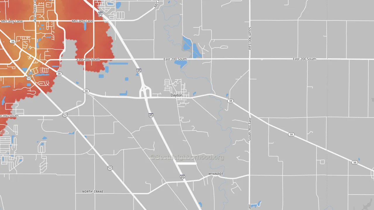 Transit Grade map of Dayton, IN
