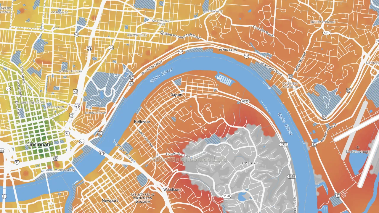 Transit Grade map of Dayton, KY
