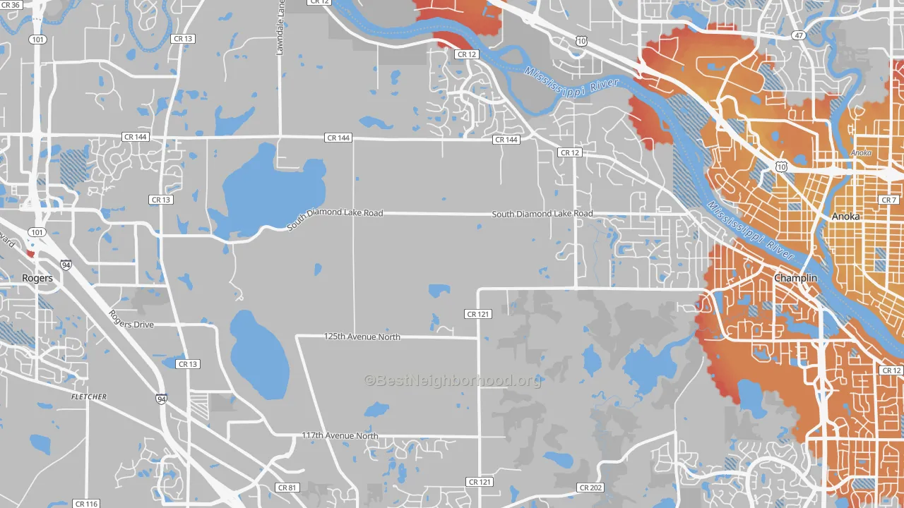 Transit Grade map of Dayton, MN