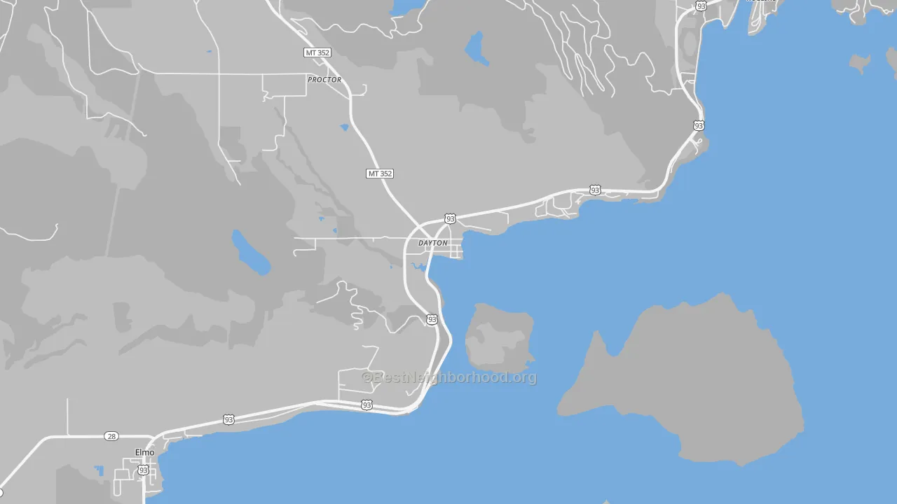 Transit Grade map of Dayton, MT