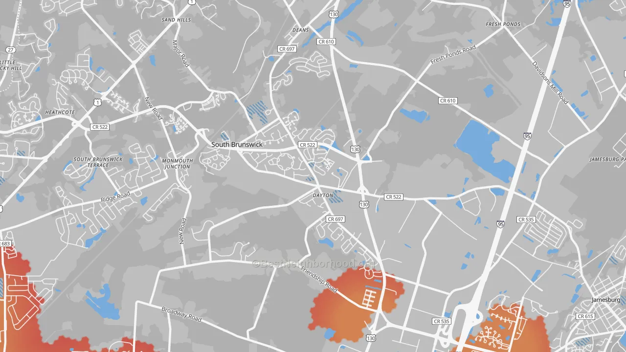 Transit Grade map of Dayton, NJ