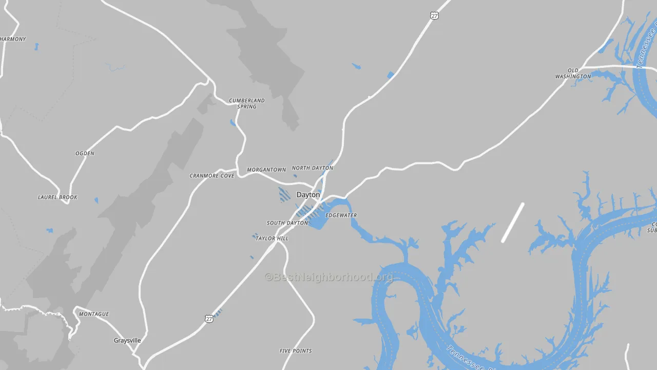 Transit Grade map of Dayton, TN