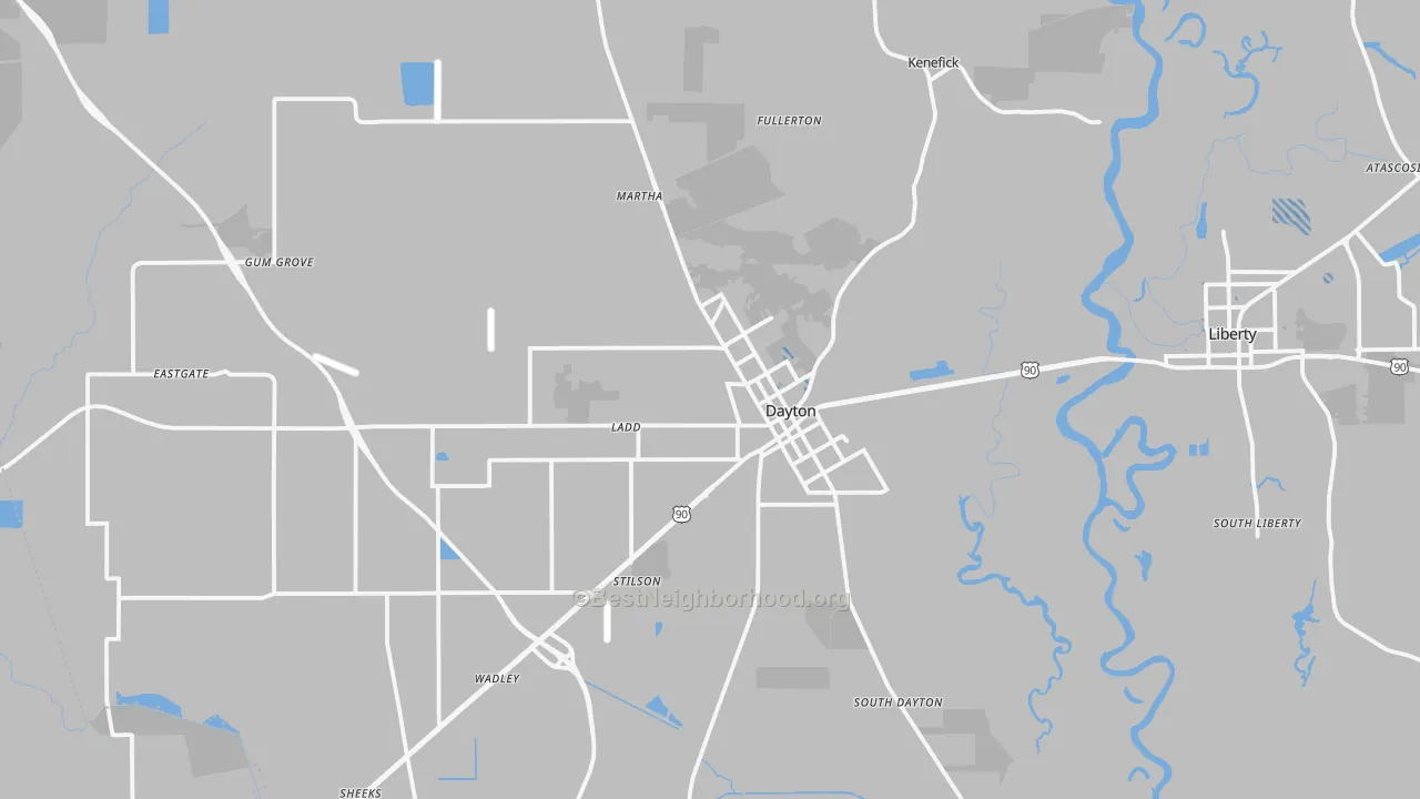 Transit Grade map of Dayton, TX
