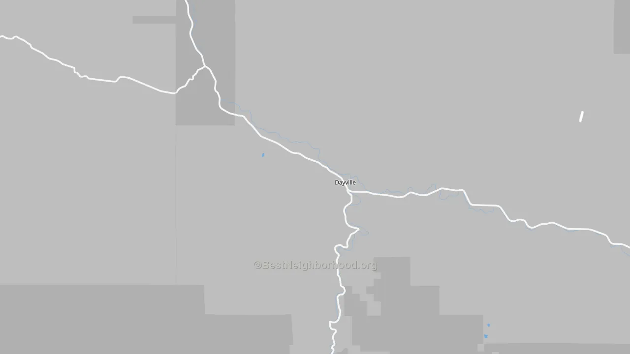 Transit Grade map of Dayville, OR