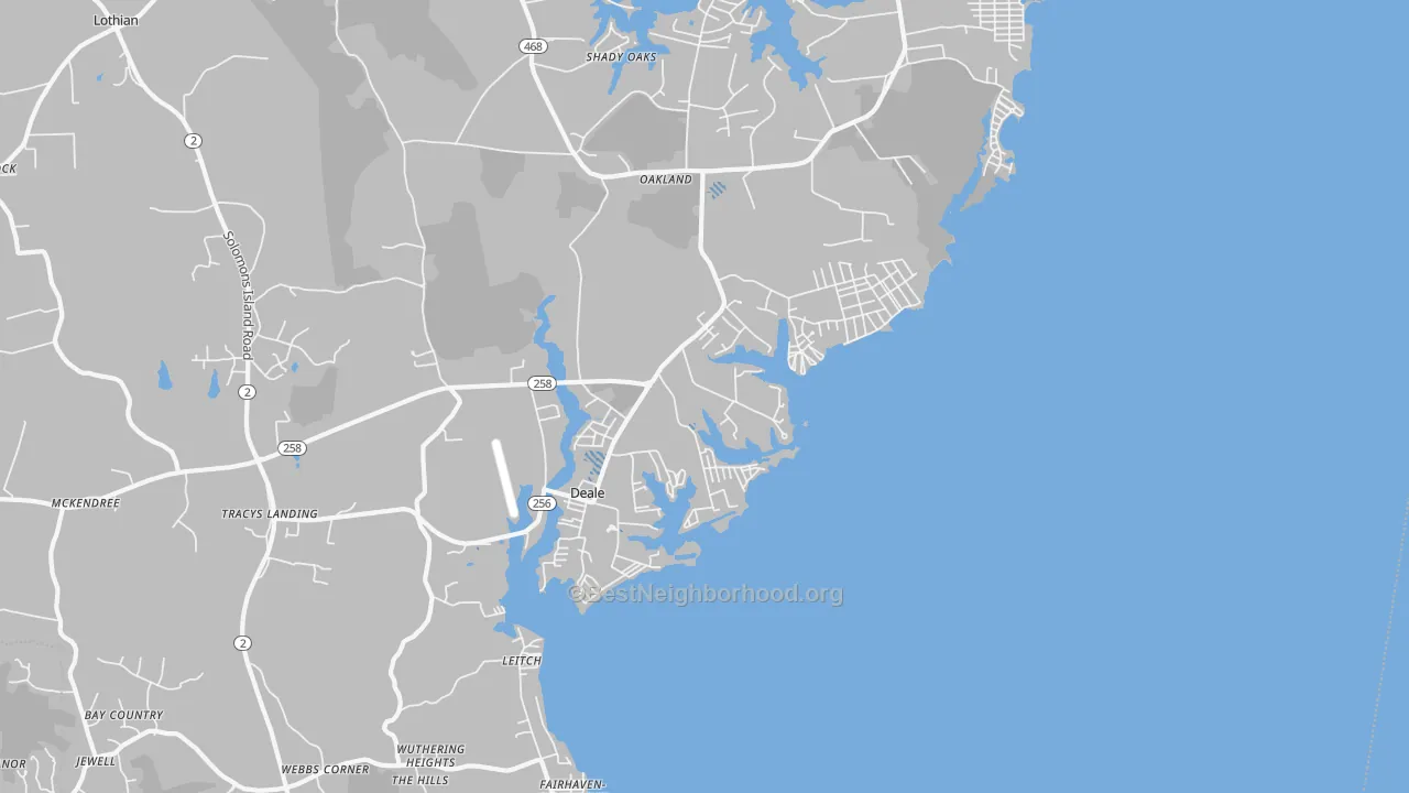 Transit Grade map of Deale, MD