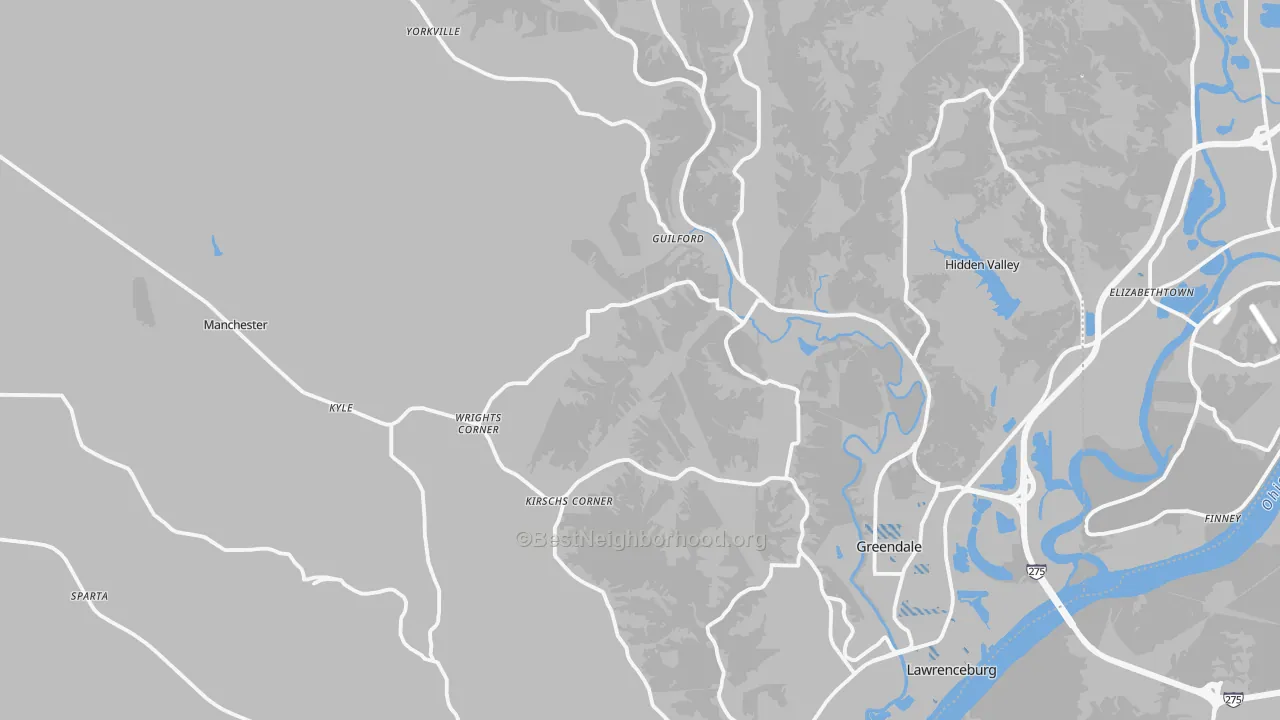 Transit Grade map of Dearborn County, IN