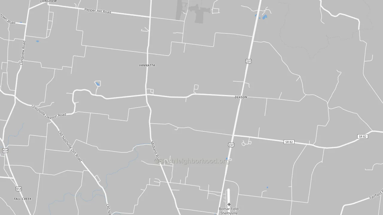 Transit Grade map of Deason, TN