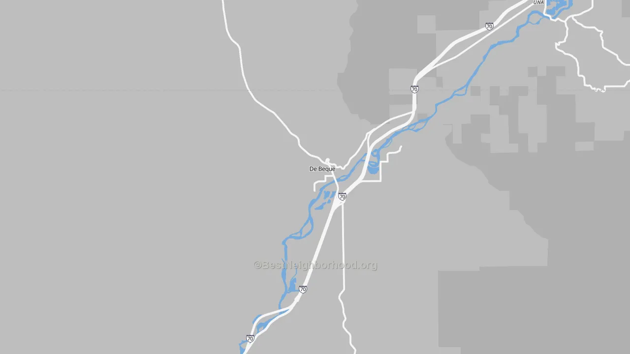 Transit Grade map of DeBeque, CO