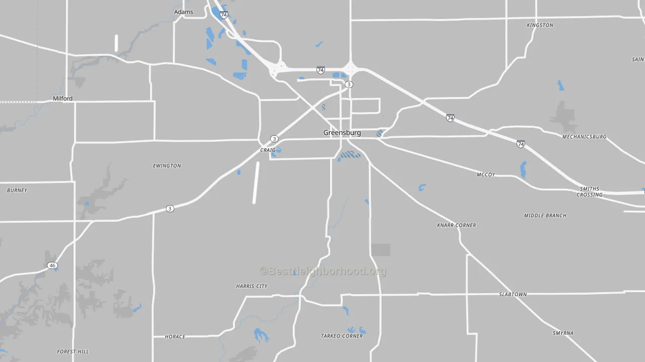 Transit Grade map of Decatur County, IN