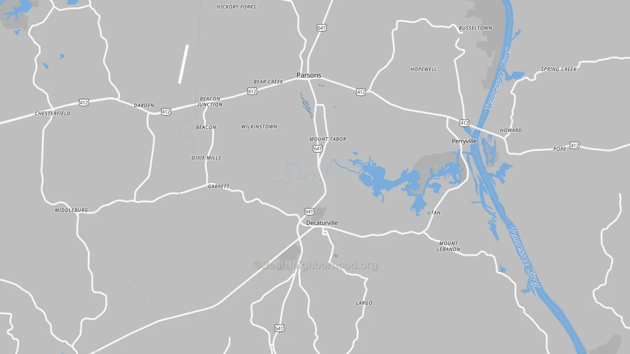 Transit Grade map of Decatur County, TN