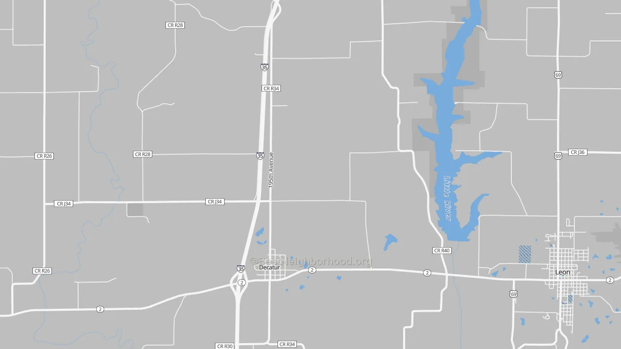 Transit Grade map of Decatur, IA