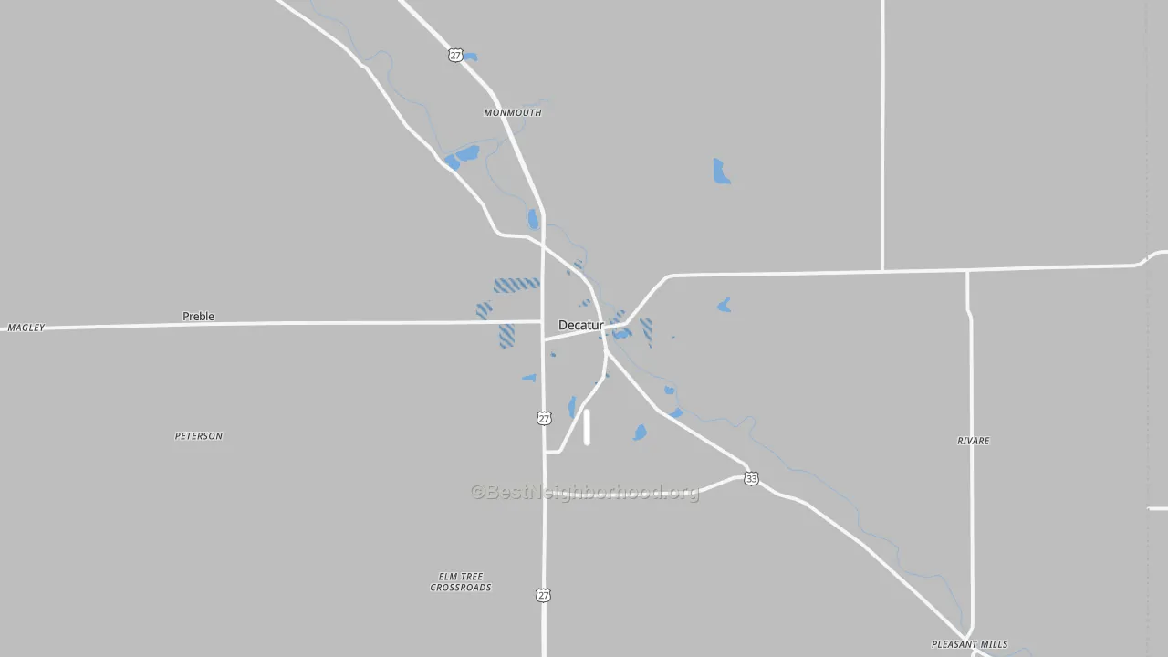 Transit Grade map of Decatur, IN