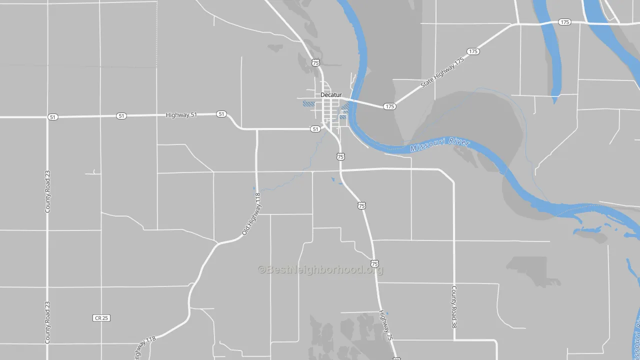 Transit Grade map of Decatur, NE