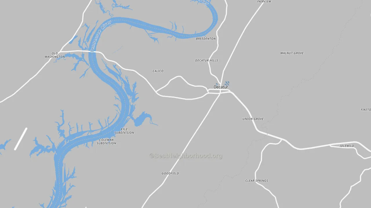 Transit Grade map of Decatur, TN