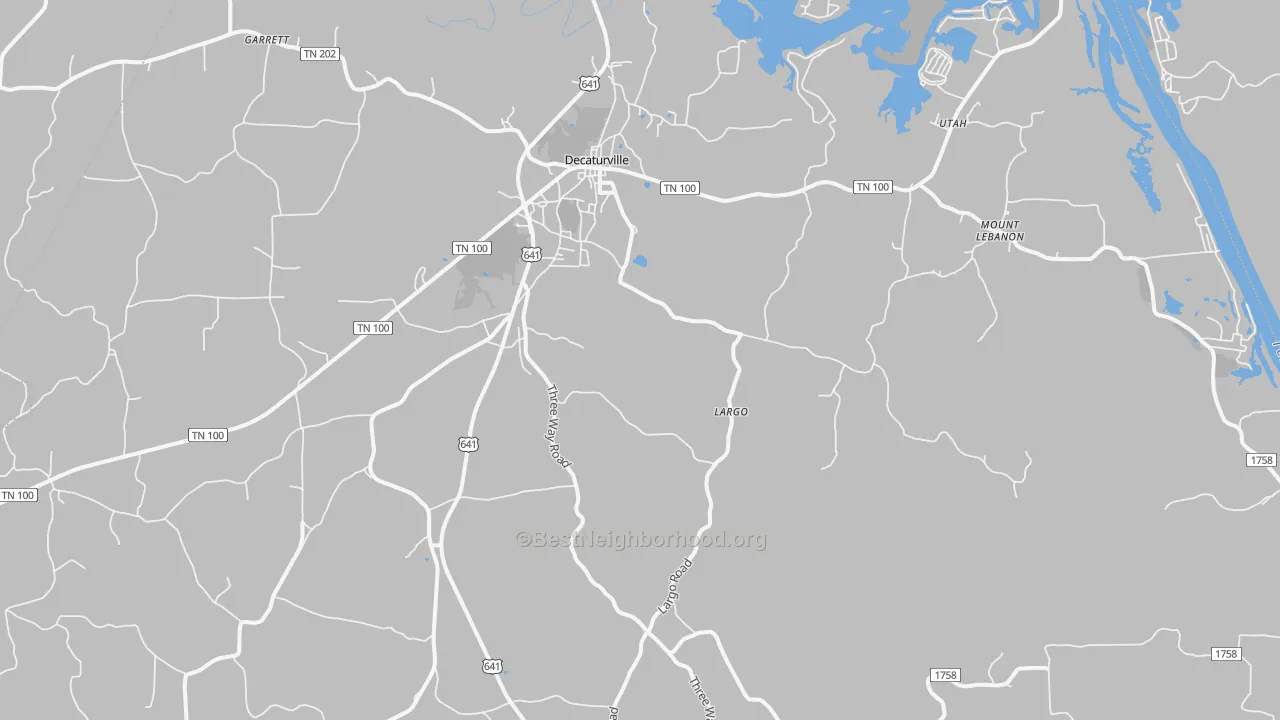 Transit Grade map of Decaturville, TN