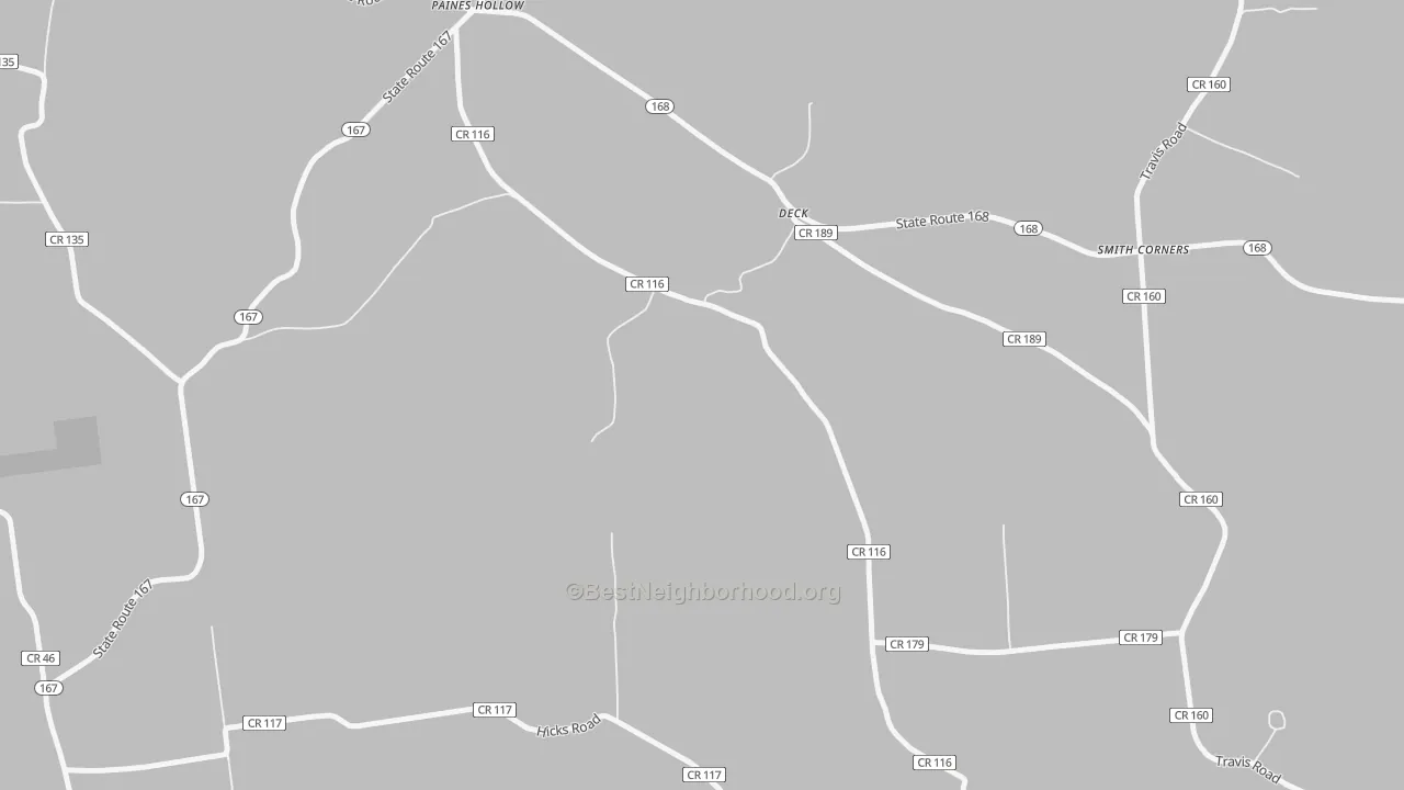 Transit Grade map of Deck, NY