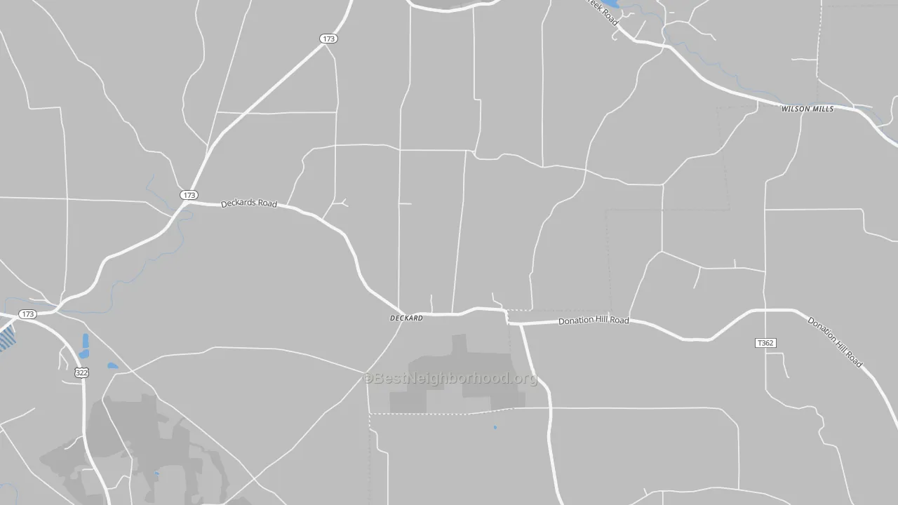 Transit Grade map of Deckard, PA
