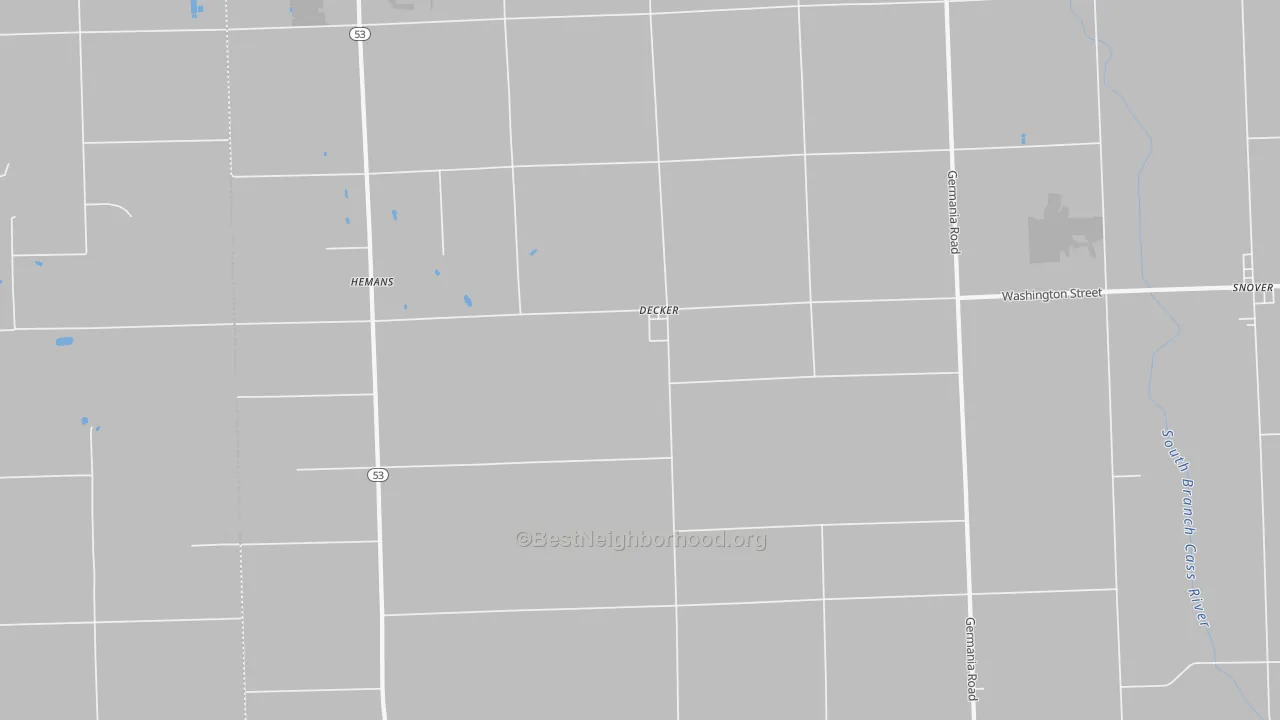 Transit Grade map of Decker, MI