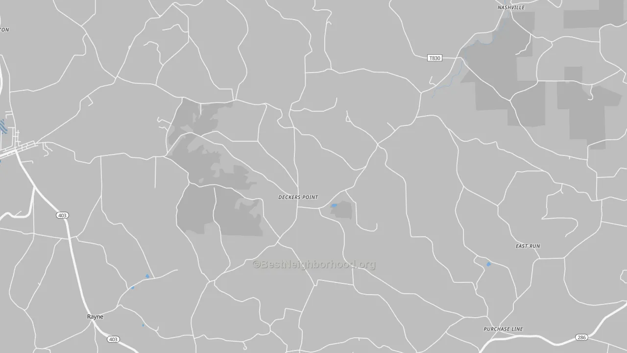 Transit Grade map of Deckers Point, PA