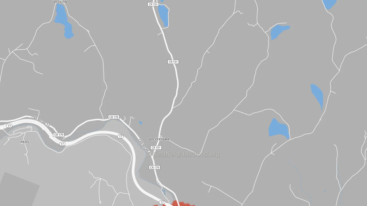 Transit Grade map of Deckertown, NY