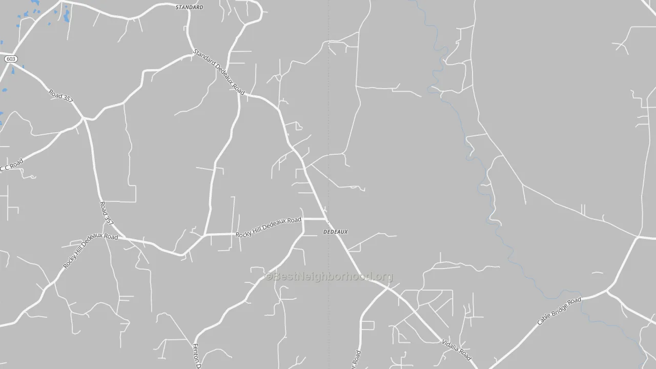 Transit Grade map of Dedeaux, MS