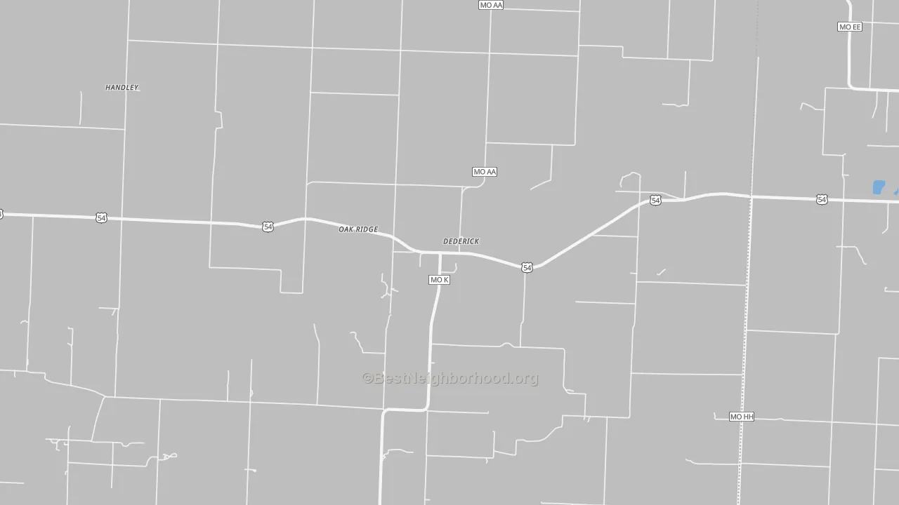 Transit Grade map of Dederick, MO