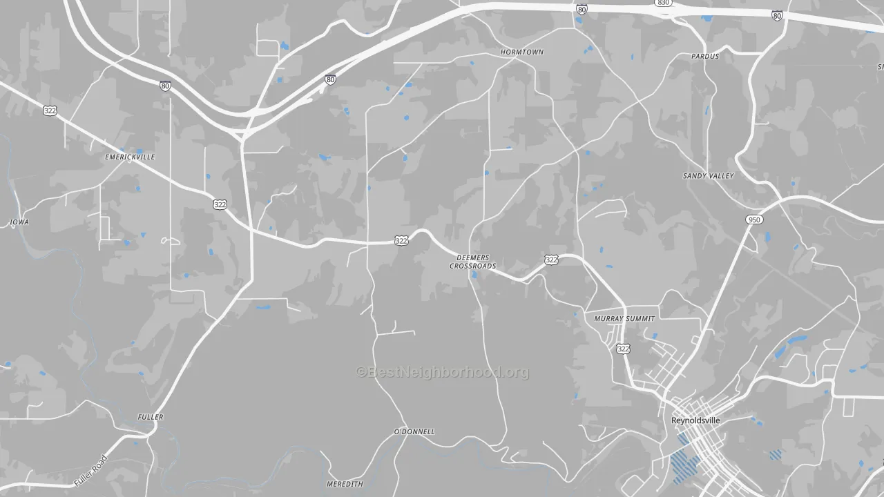 Transit Grade map of Deemers Cross Roads, PA