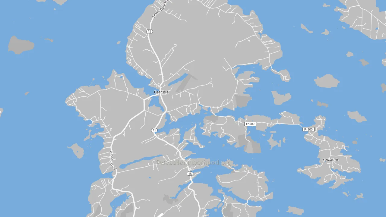 Transit Grade map of Deer Isle, ME