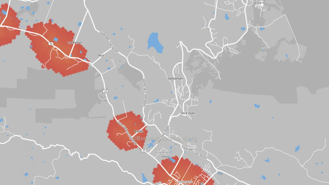 Transit Grade map of Deer Park, CA